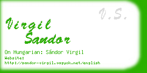 virgil sandor business card